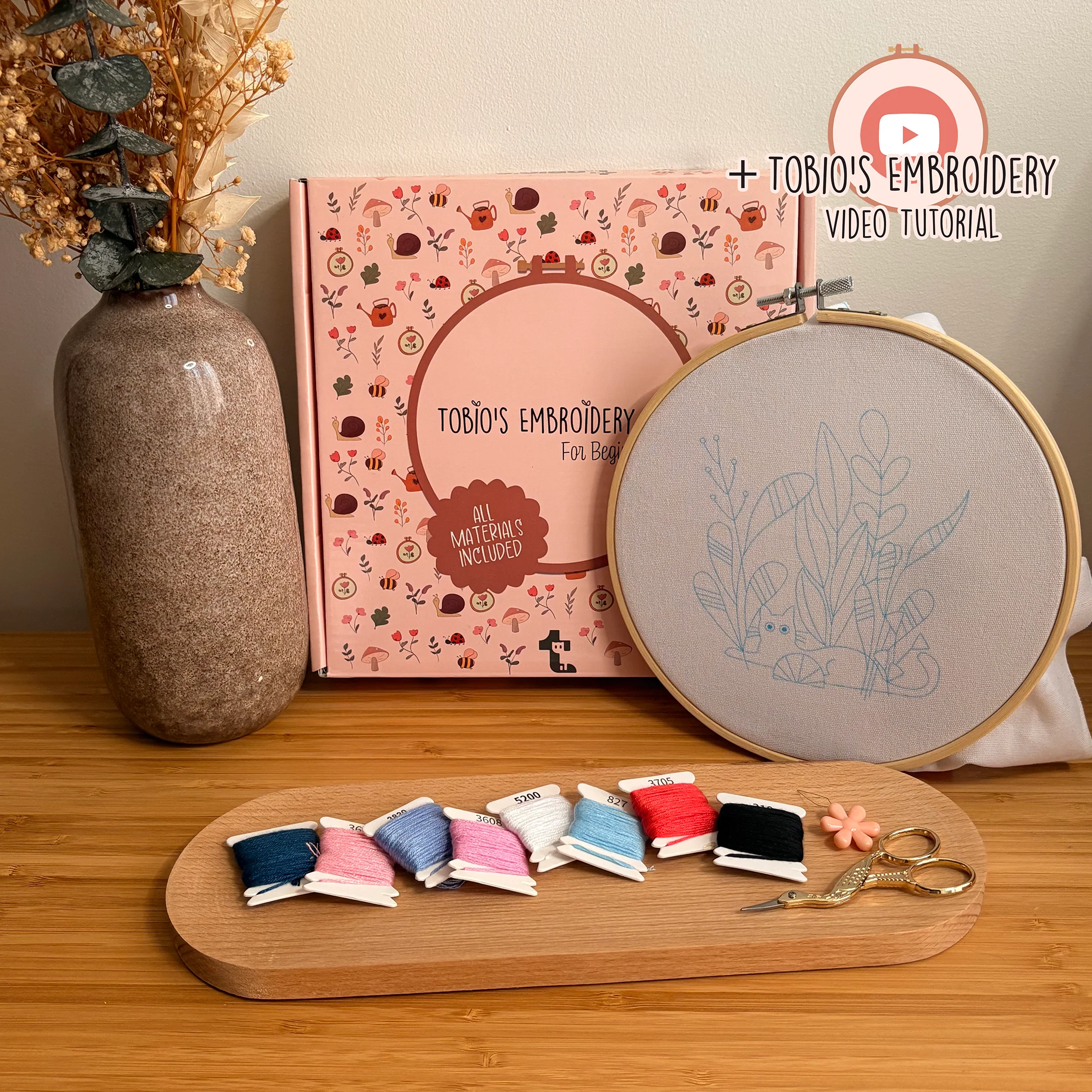 Tobio the Cat - Embroidery Kit - Image 3